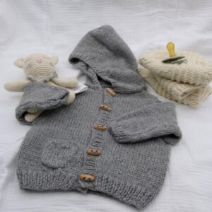 Veste à capuche en baby alpaga