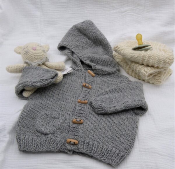 Veste à capuche en baby alpaga