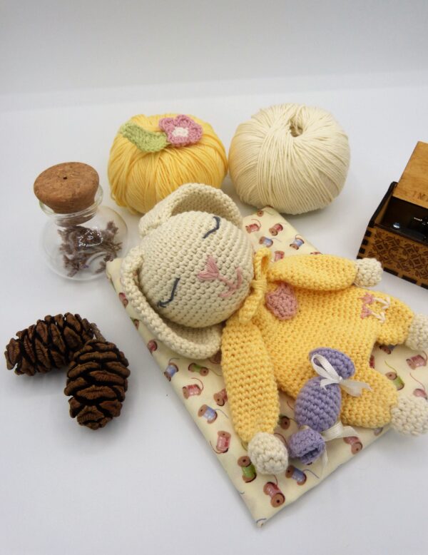 Doudou lapin coton oeko tex – Image 2