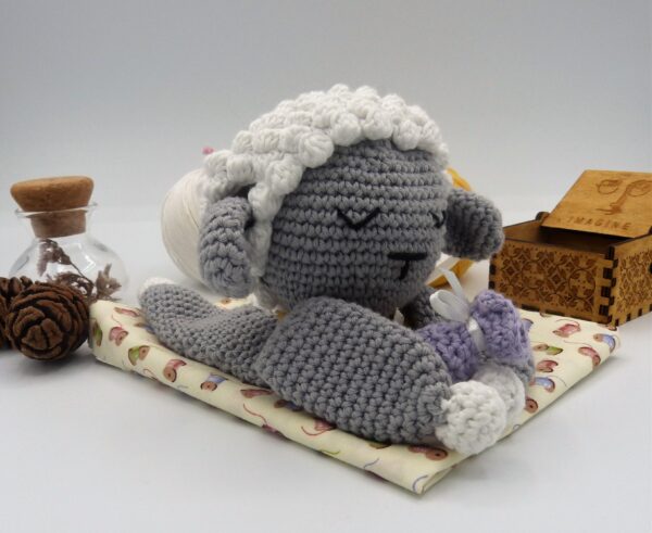 Doudou mouton coton oeko tex