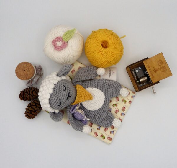 Doudou mouton coton oeko tex – Image 3