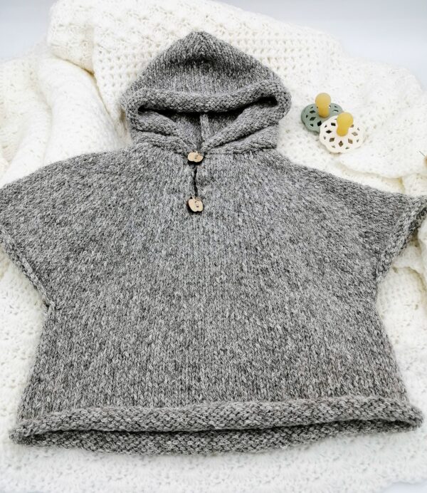Poncho baby alpaga/coton – Image 2