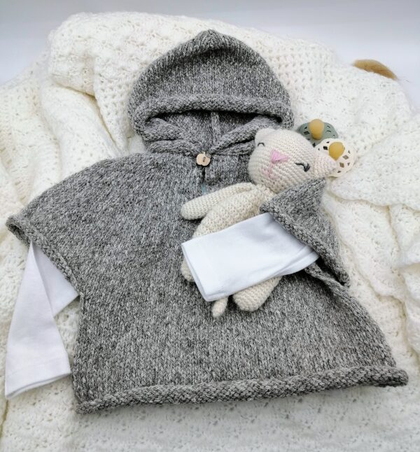 Poncho baby alpaga/coton – Image 4