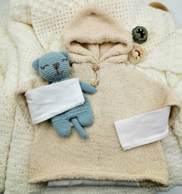 Poncho baby alpaga/coton – Image 9
