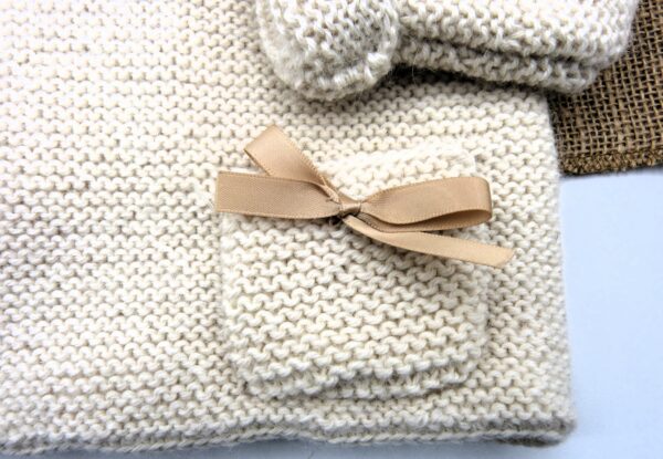Brassière naissance en baby alpaga crème – Image 4