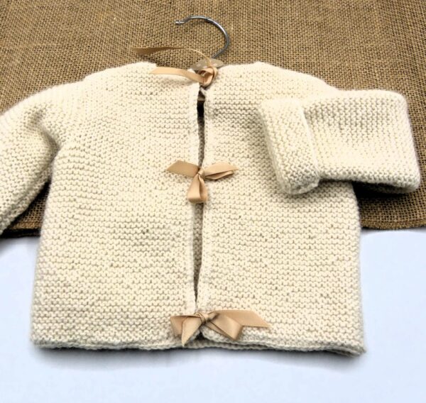 Brassière naissance en baby alpaga crème – Image 2