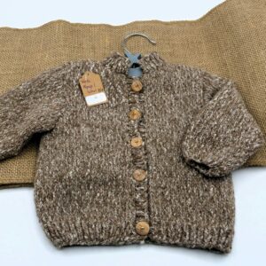 Veste col Mao en baby alpaga/coton - 6 mois
