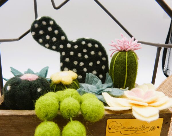 Jardinière en feutrine et laine cardée (grande) – Image 3