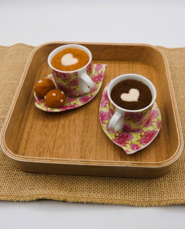 Tasses à café en laine cardée – Image 4