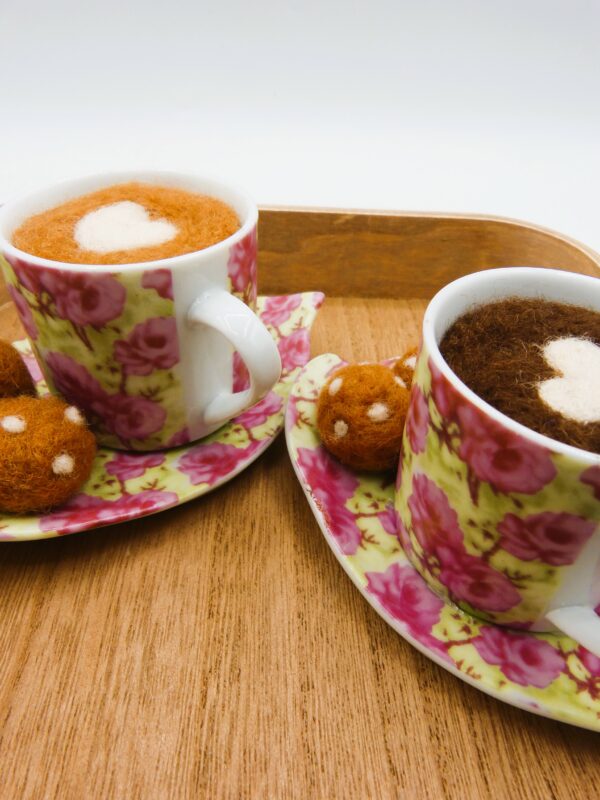 Tasses à café en laine cardée – Image 6